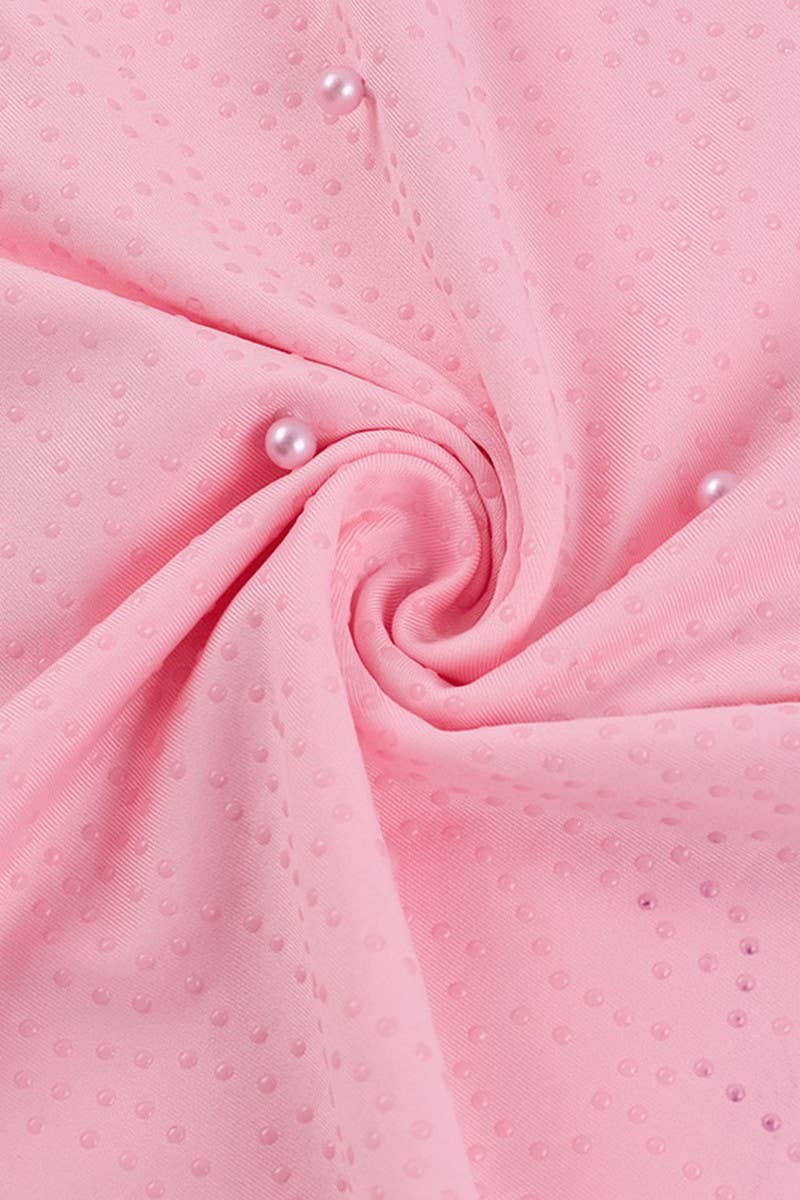 CWDSD7675_BEADED BACKLESS LONG SLEEVE BODYCON MINI DRESS