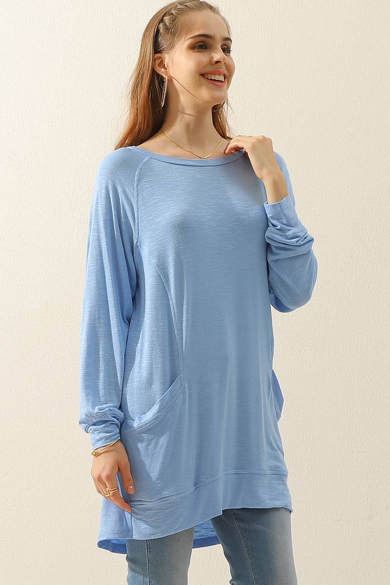 CWTTL1491-P_PLUS SIZED R NECK LONG SLEEVE SLUB LONG KNIT TOP