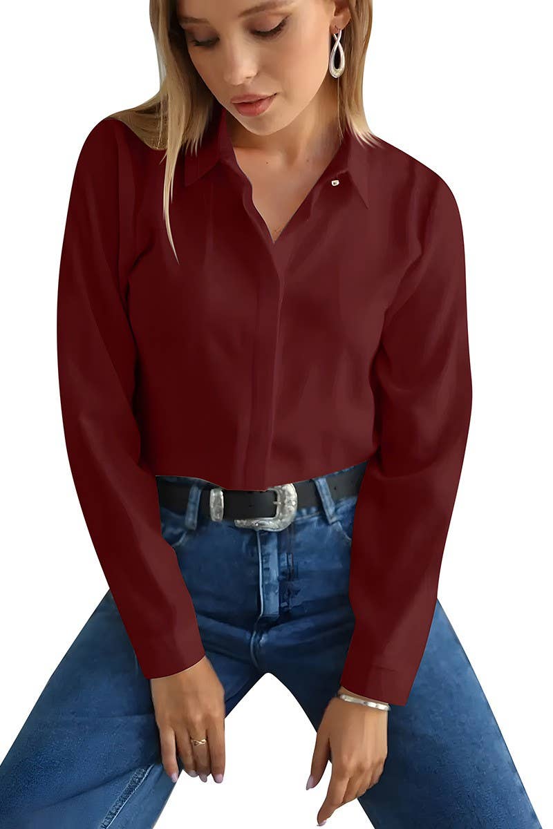 CWTSTL1531_HIDDEN BUTTON LONG SLEEVE COMMUTER SHIRT