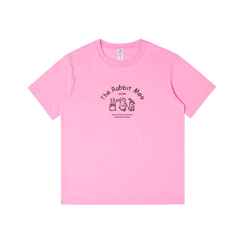 CWTTS0938_ALPHABET ANIMAL PRINT ROUND NECK CASUAL T SHIRT