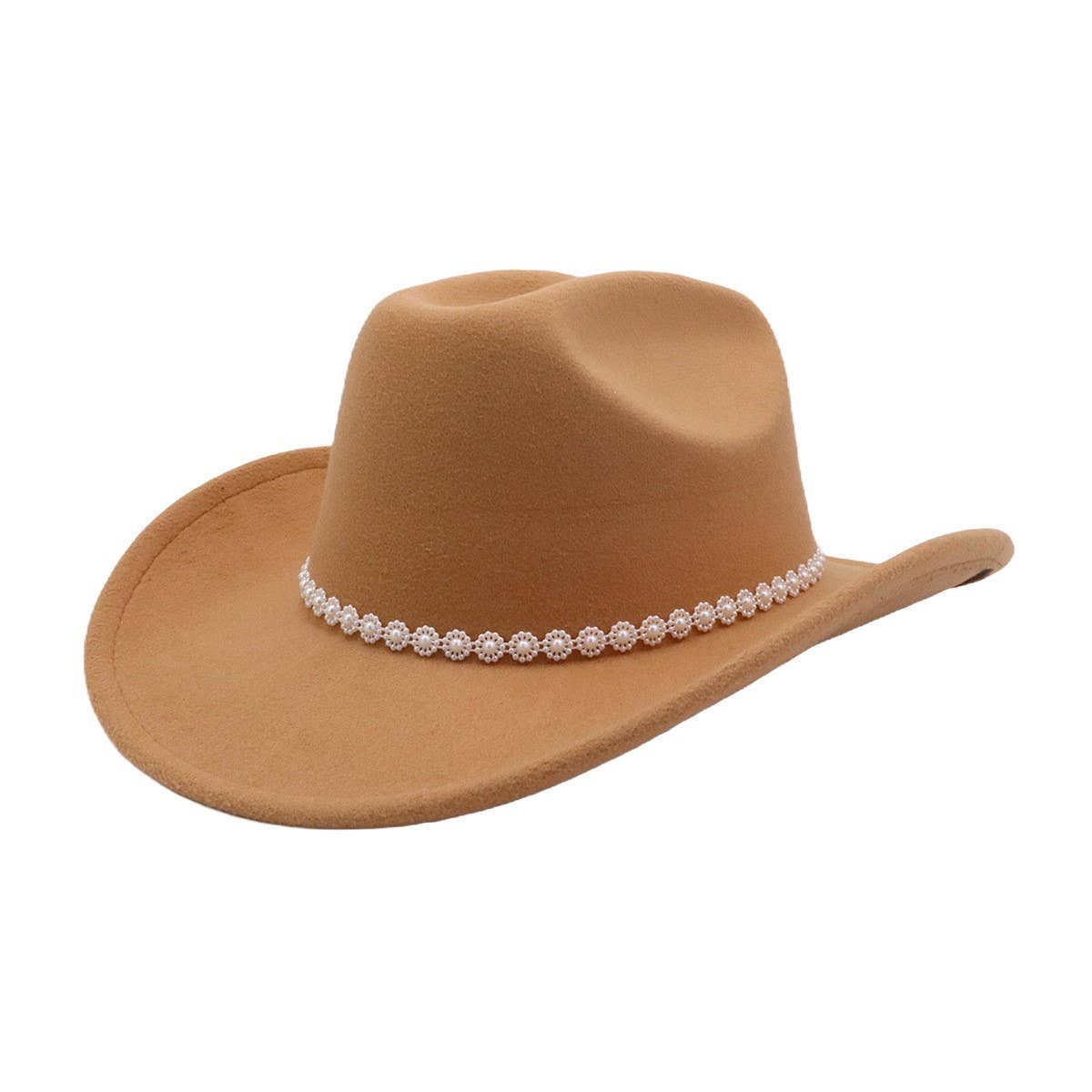 New Wool Fedora Cowboy Hat Western Ethnic Style_CWAH04455