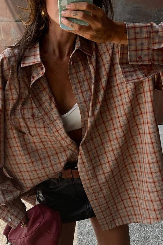 CWTSTL910_LOOSE RETRO PLAID LONG SLEEVE SHIRT