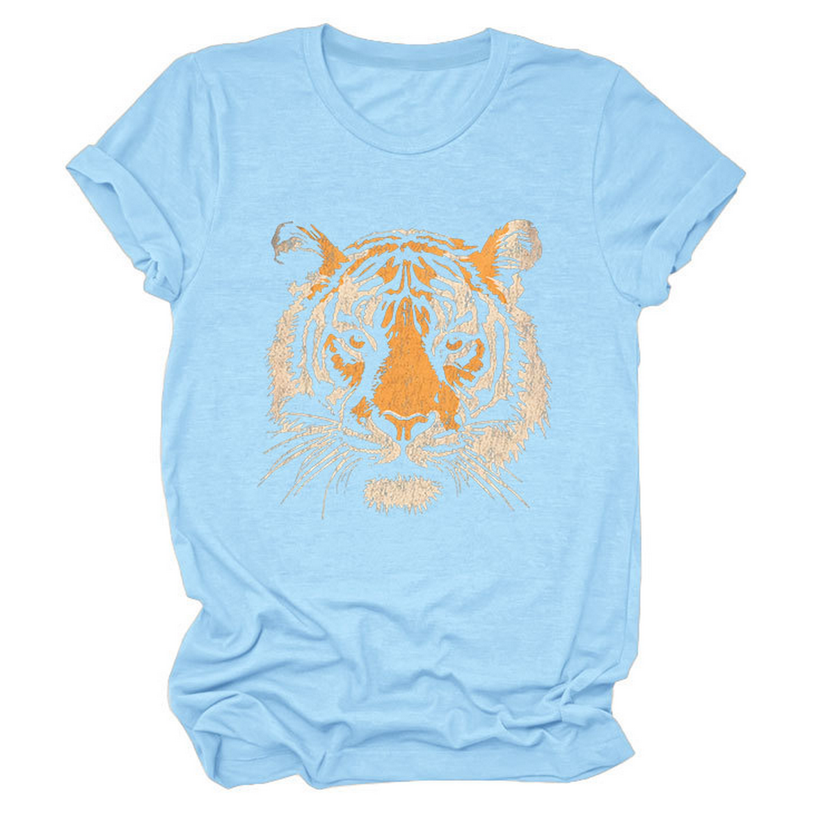 Women?™s Summer Tee with Stylish Tiger Print_CWTTSL0494