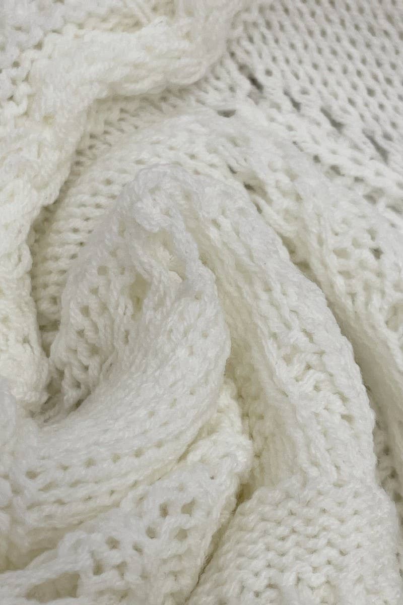 CWOSWL07627_CROCHET LONG SLEEVE ROUND NECK CROP SWEATER