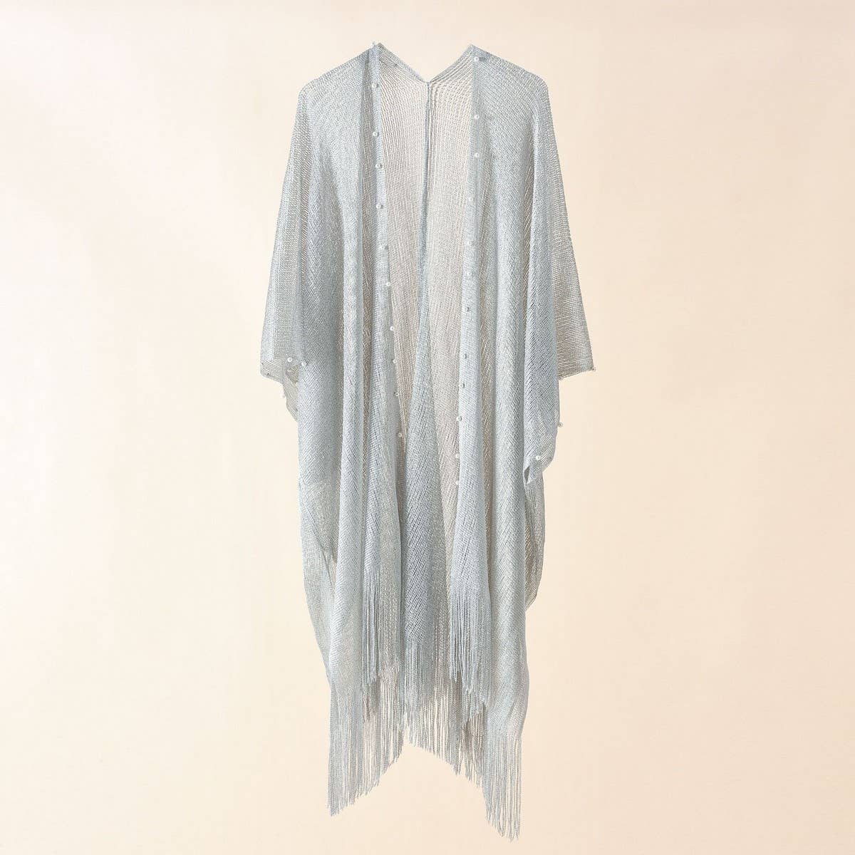 LONG TASSEL LACE FRONT OPEN KIMONO FOR SUMMER