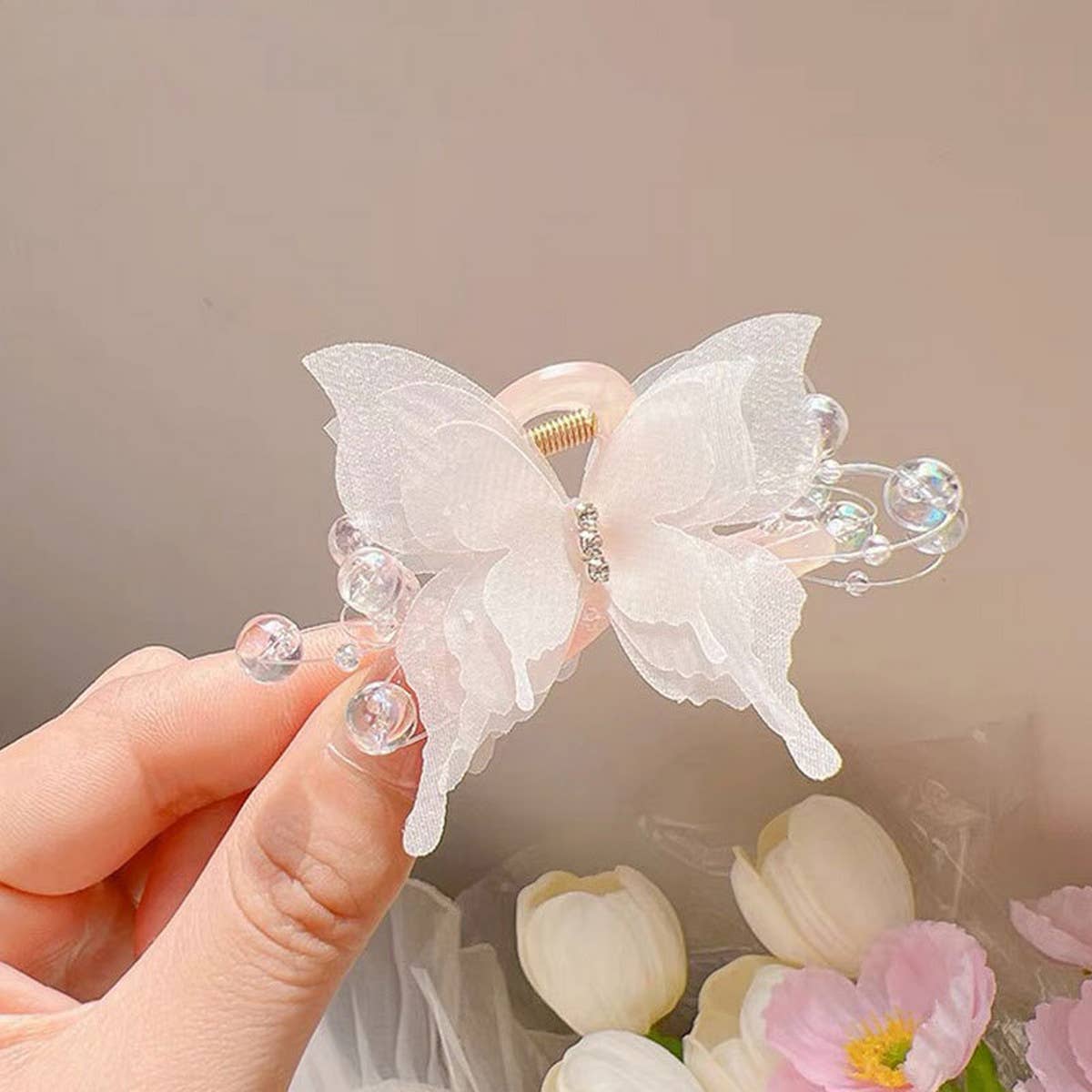 Sweet Rhinestone Butterfly Mini Claw, Sparkly Clip
