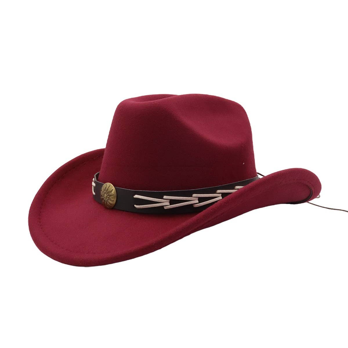 Couples Wool Fedora Hat Cowboy Jazz Style_CWAH04383