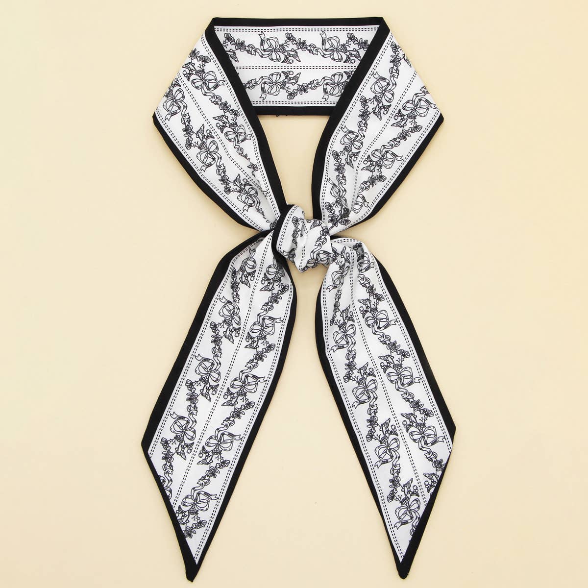 Letter Floral Twilly Scarf ? Hair Ribbon & Bag Tie