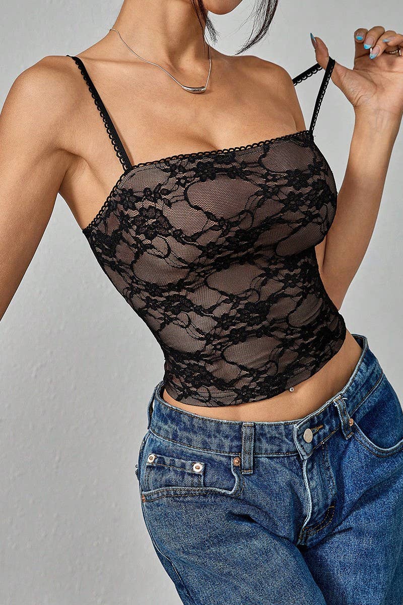 CWTTSL0477_SUMMER SEXY LACE CAMISOLE HOT GIRL SMALL VEST