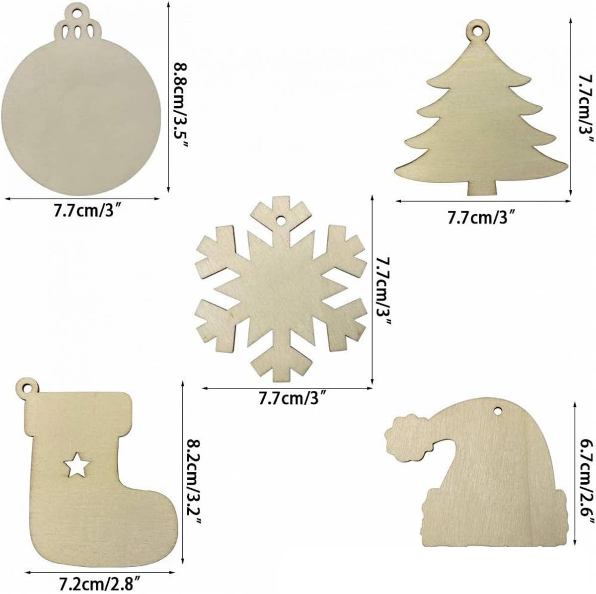 CWASC2677_NEW HOLIDAY WOOD CHIP DECORATIVE PENDANT
