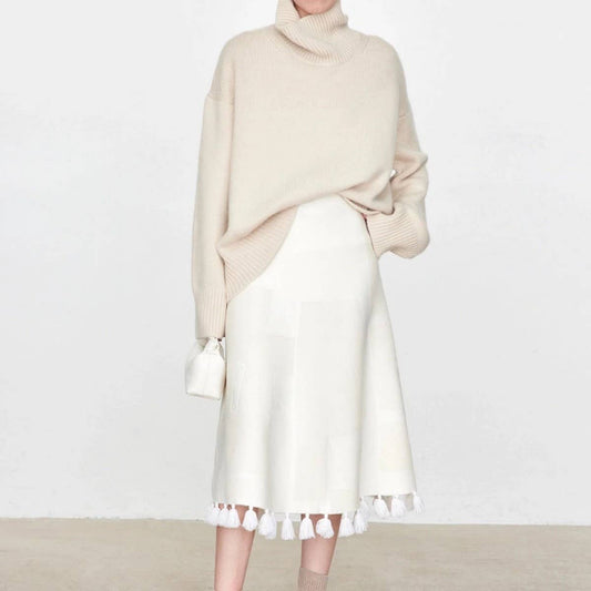 Women's Solid Turtleneck Knit Sweater