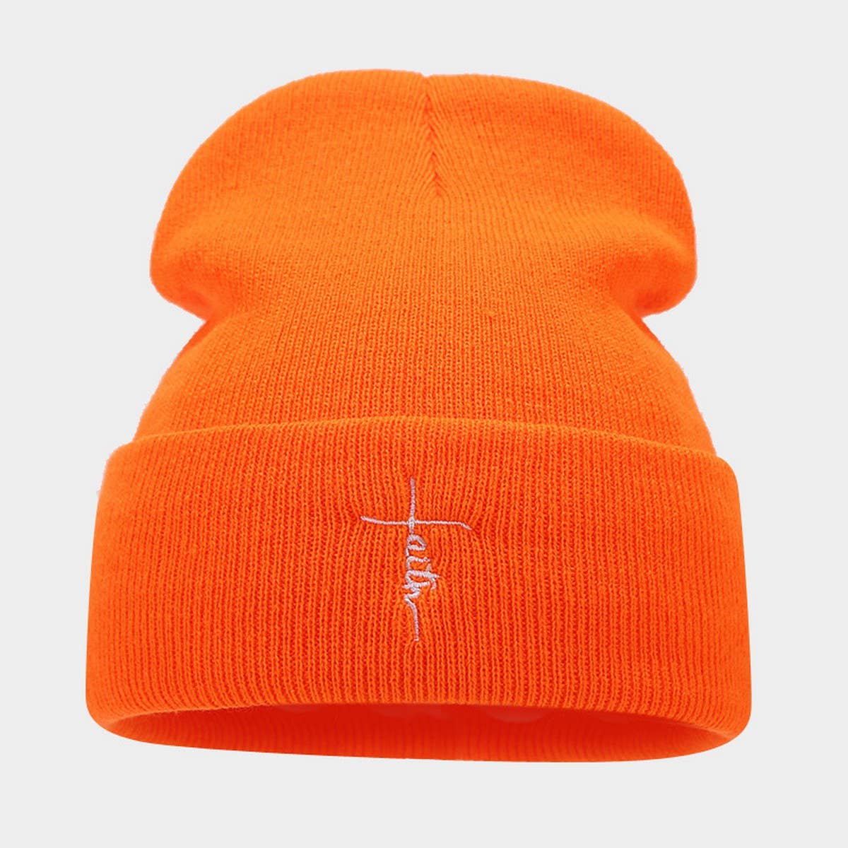 LETTER EMBROIDERY CIRCULAR  HIP HOP KNITTED HAT_CWAH2088