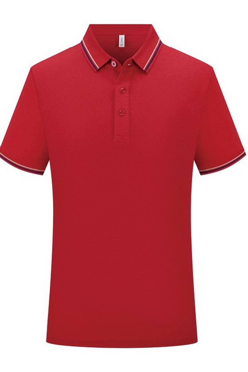 CWTBLS02446_BREATHABLE POLO SHORT SLEEVE CASUAL T-SHIRT