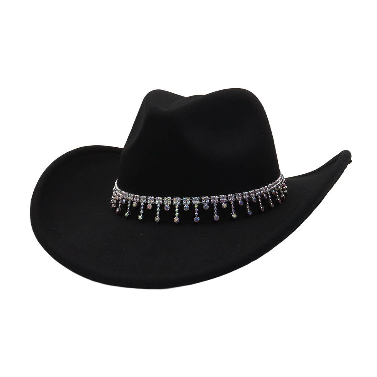 Men & Women Wool Blend Cowboy Fedora Ethnic Style_CWAH04372