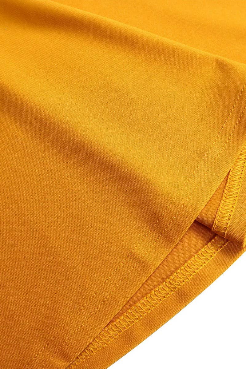 CWDMD01255_WOMEN PUFF SLEEVE ROUND NECK A LINE MIDI DRESS