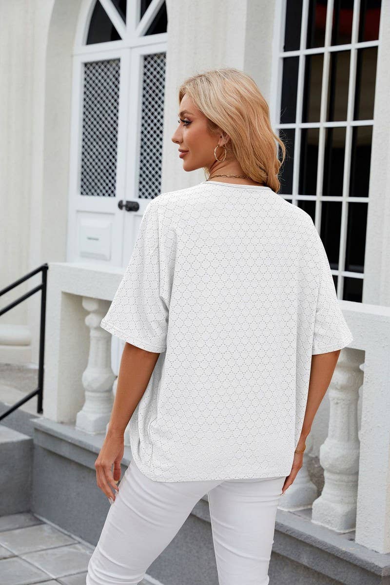 CWOCAS0023_Open Front Short Sleeve Knit Top