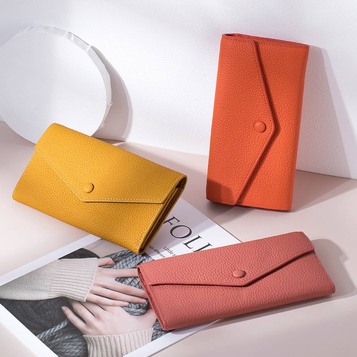 GENUINE LEATHER LONG SIMPLE MULTIFUNCTIONAL WALLET_CWAB3793