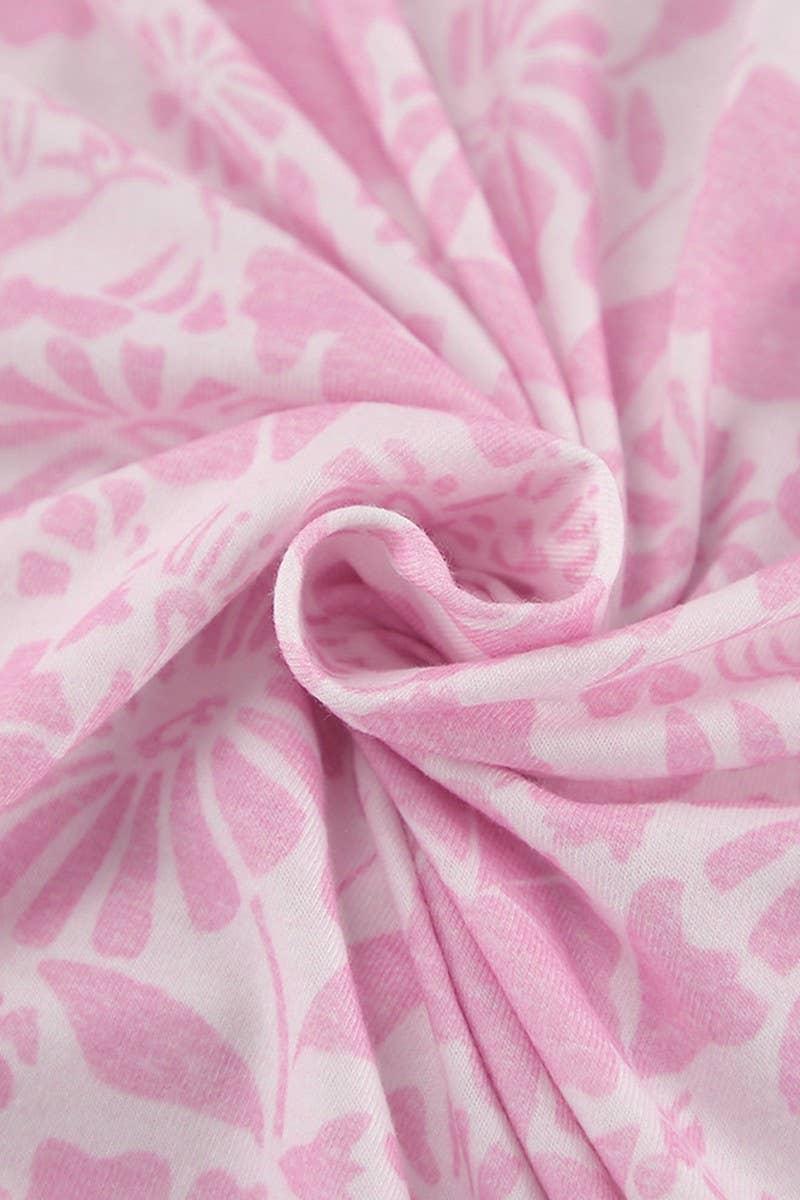 CWSPJ0332_PRINTED SUSPENDER NIGHTDRESS TWO-PIECE SET