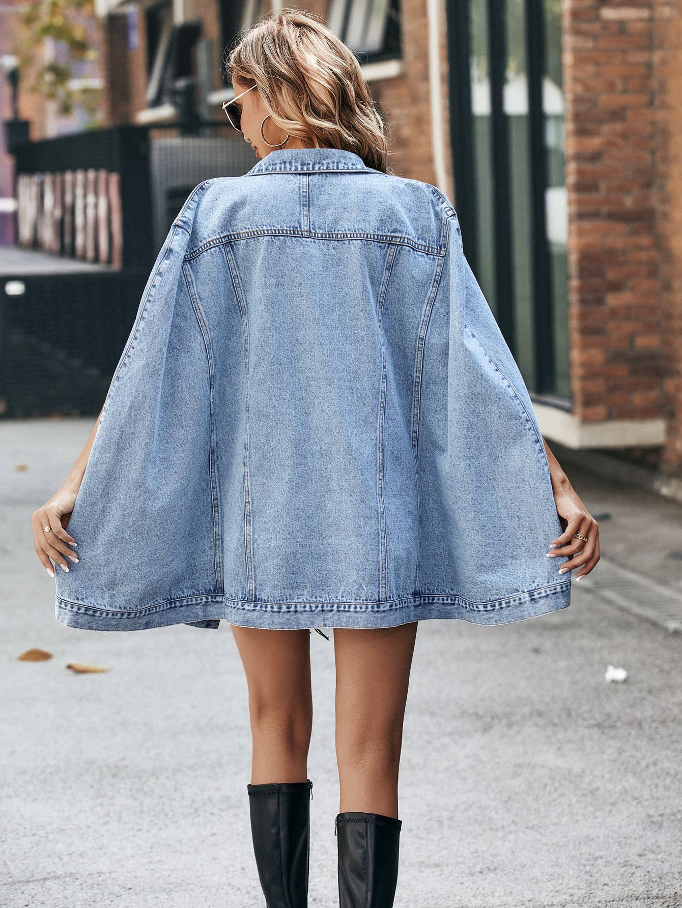 Fashion,irregular,loose versatile denim jacket