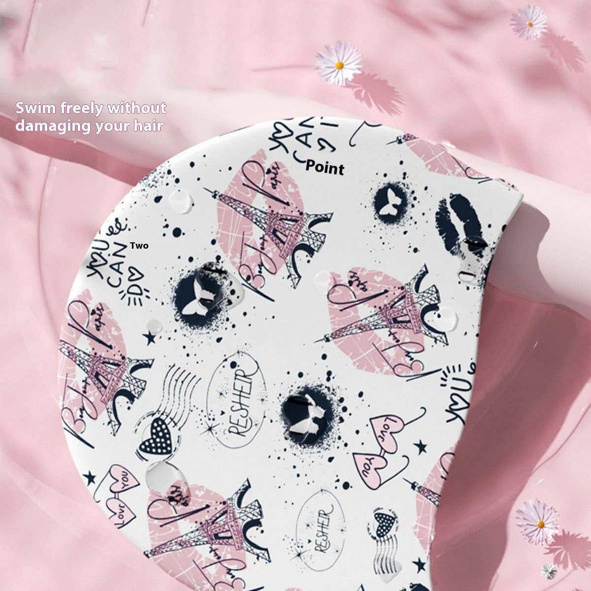 Fashionable Adult Silicone Swim Cap, Waterproof_CWMM6713