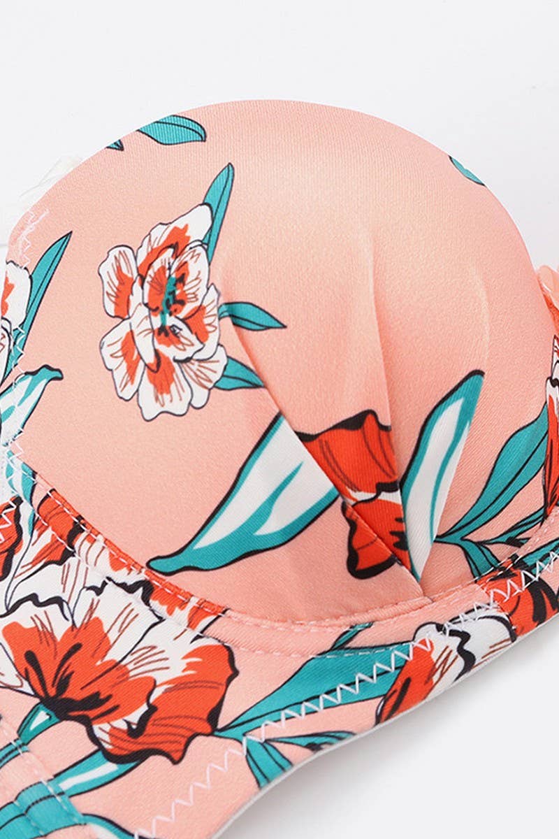 CWMW00142_PRINTED UNDERWIRE PUSH UP BRA PANTY SET