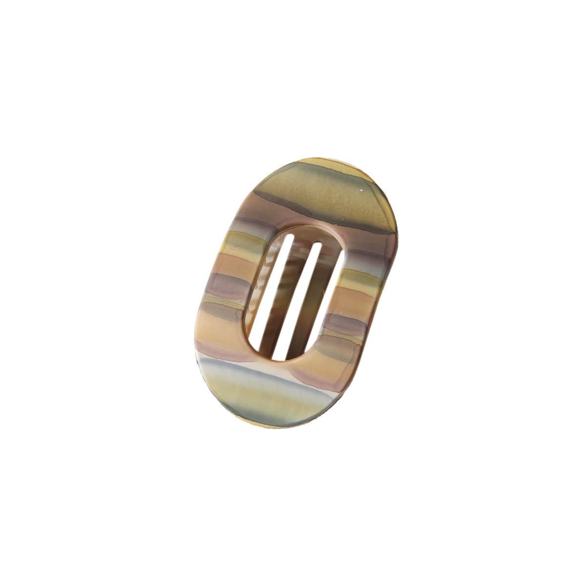 Phantom Color PC matte flat oval hair clip