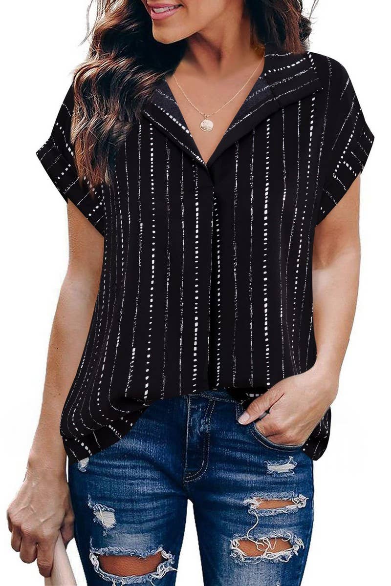 CWTBLS2252_FLORAL DROP SHOULDER LOOSE FIT PULLOVER SHIRT