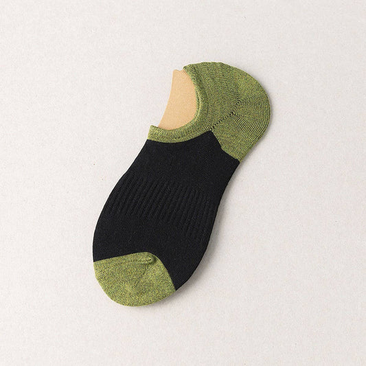 CWMS2453_SUMMER COLOR BLOCK CASUAL RETRO MEN'S SOCKS