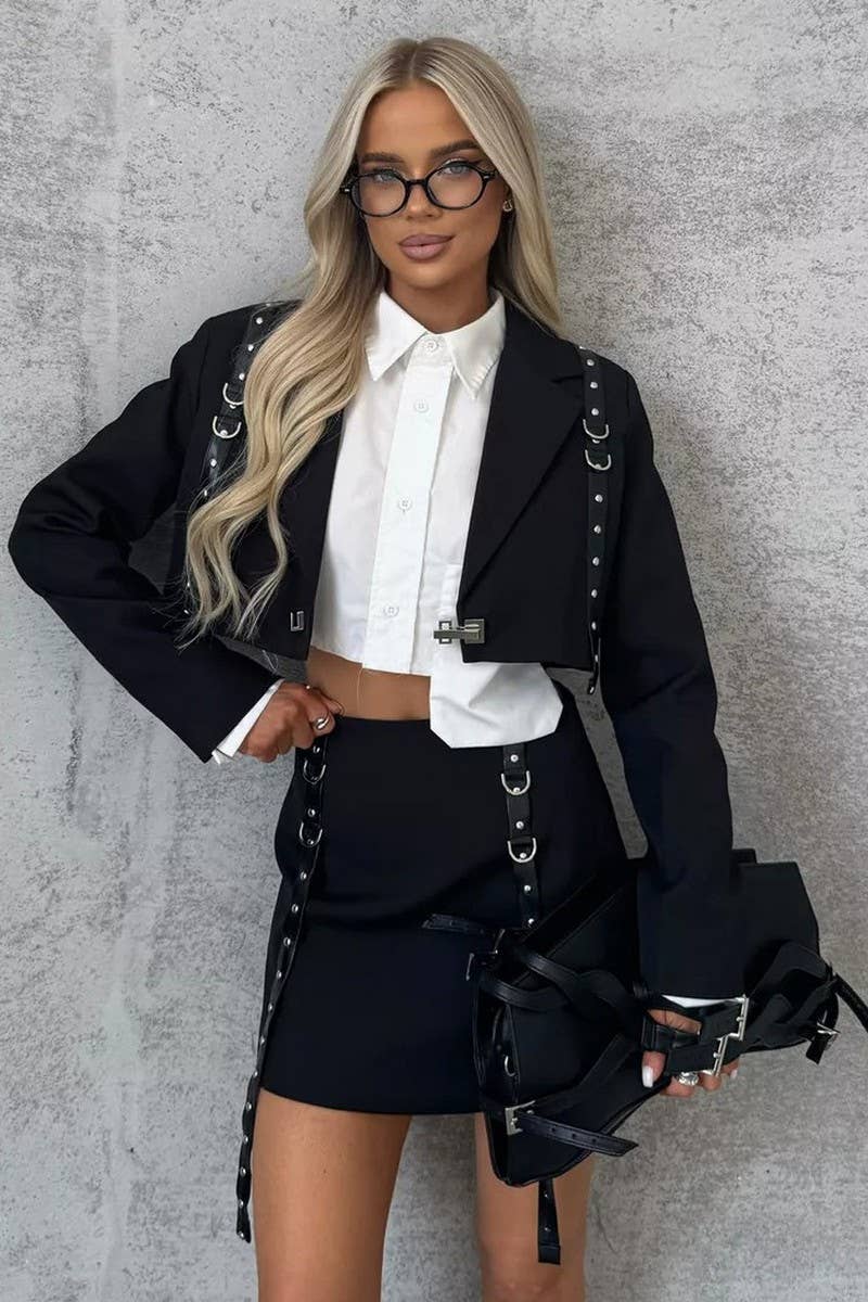 CWSTB1516_LEATHER BELT CONTRAST COLOR SMALL SUIT