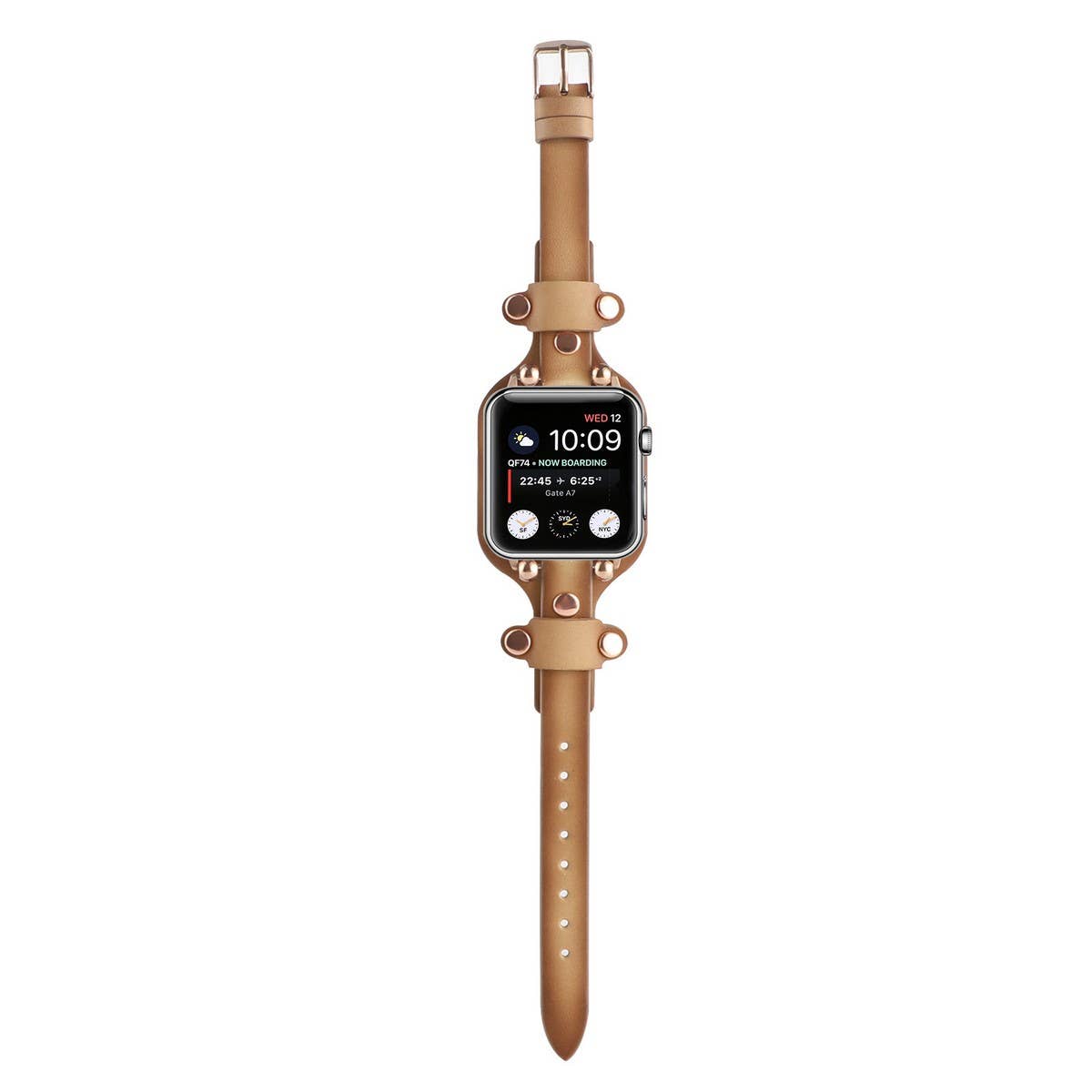 APPLE WATCH9-1 RIVET LEATHER STRAP_CWWW0044