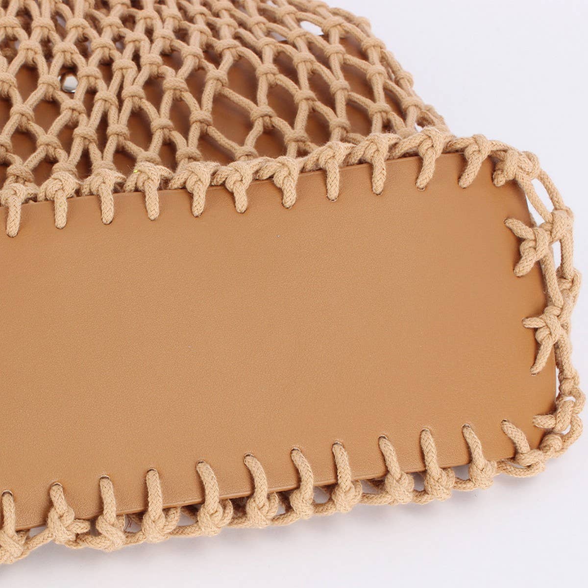 FASHION SOLID COLOR HOLLOW NET HAND-WOVEN BAG_CWAB4691