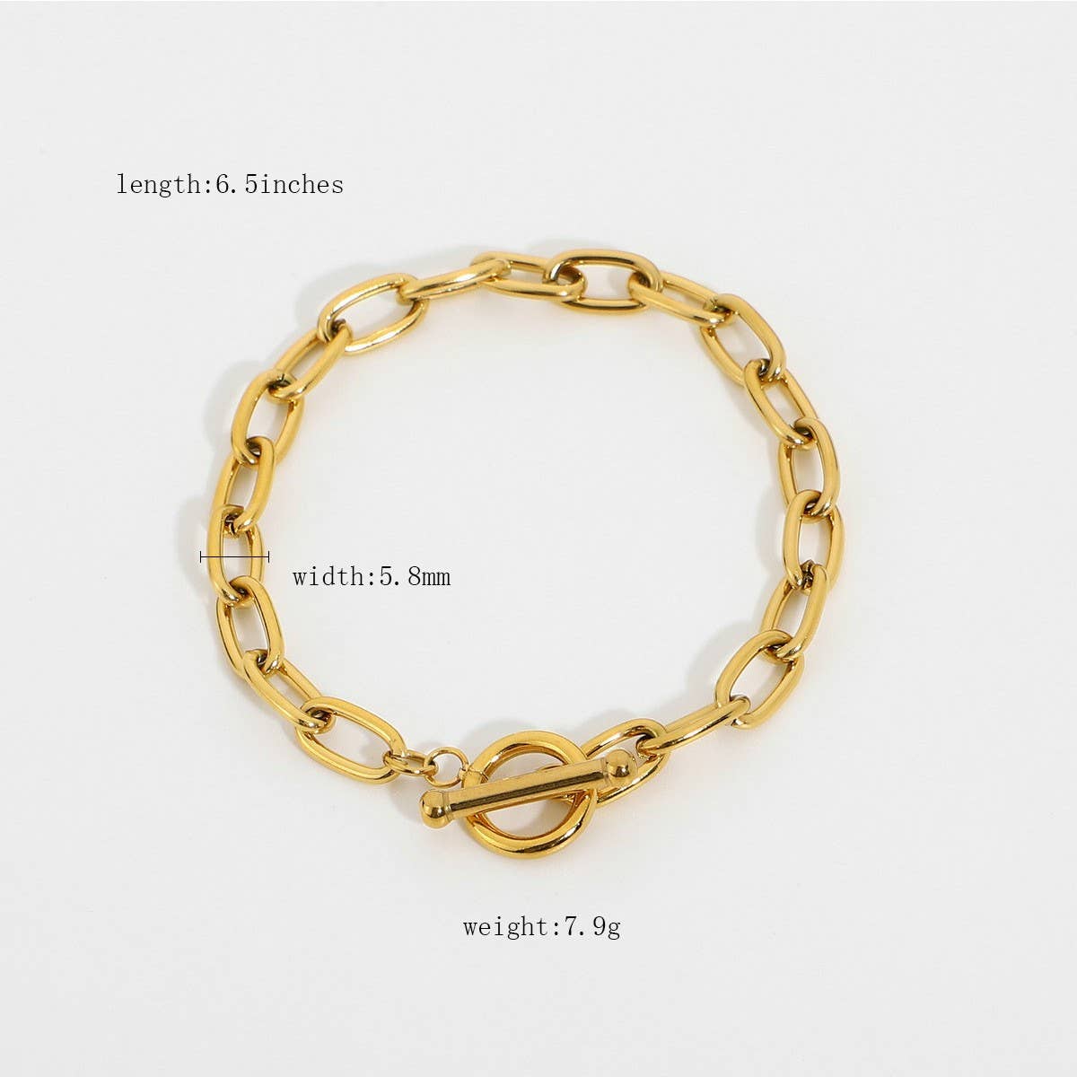 Titanium Steel Cuban Link Chain Bracelet