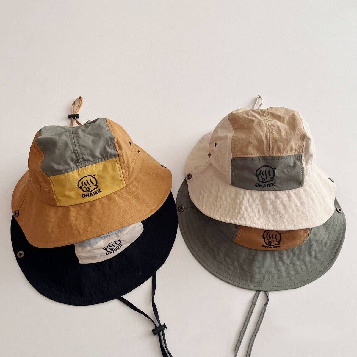 CARTOON CHILDREN'S COLOR MATCHING FISHERMAN HAT_CWAH2868