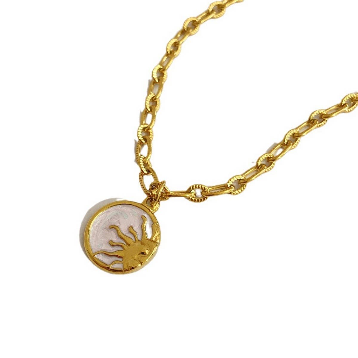 SUN MOON ROUND NECKLACE