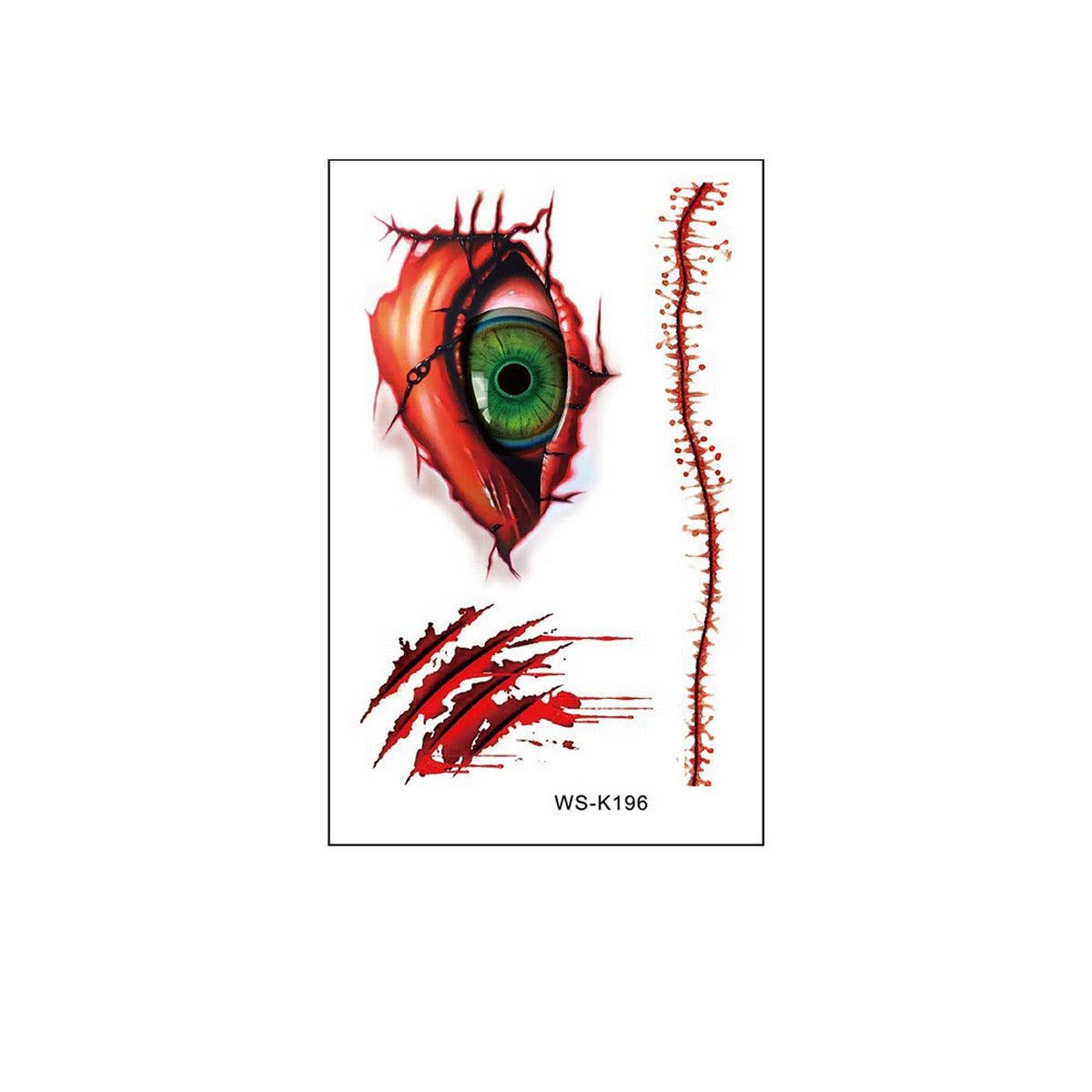 Bloody Scar Tattoos ??Halloween Party Wounds_CWMM8378