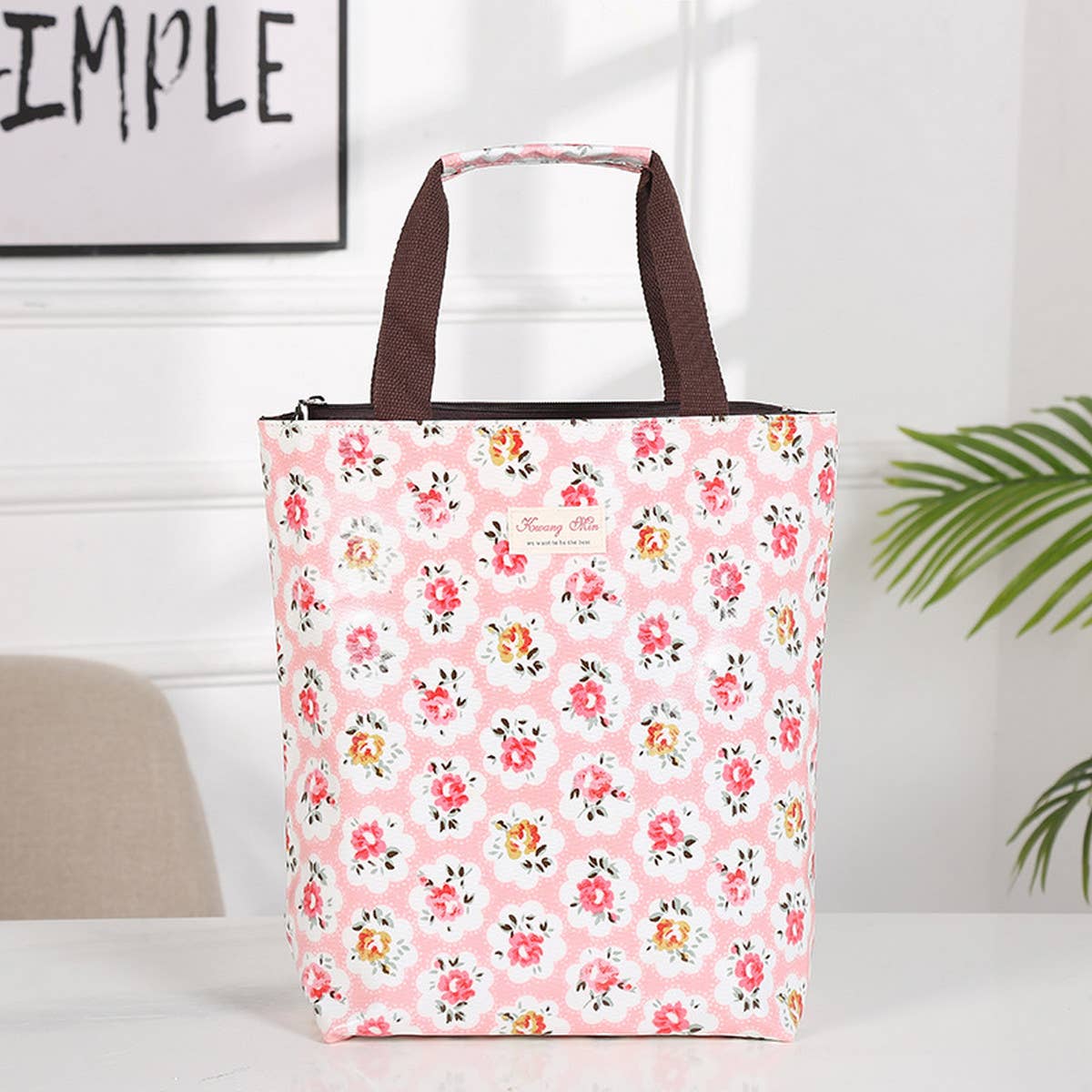 WATERPROOF FLORAL MULTI-LAYER CANVAS SHOULDER BAG_CUAB0189