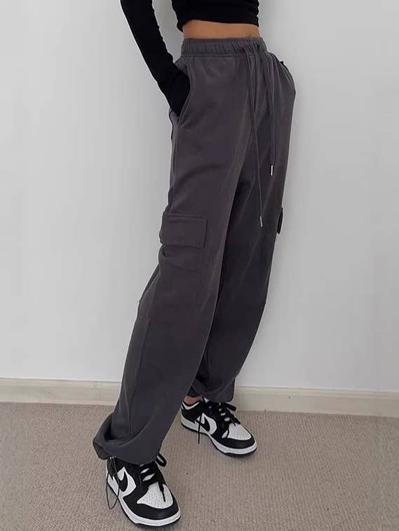 CASUAL SPORTS LOOSE HIGH-WAISTED SWEATPANTS