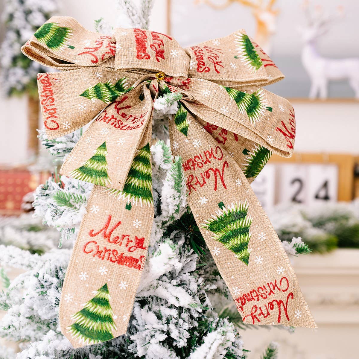 CWMM10252_ST. PATRICK DAY CHRISTMAS RIBBON BOW ORNAMENTS