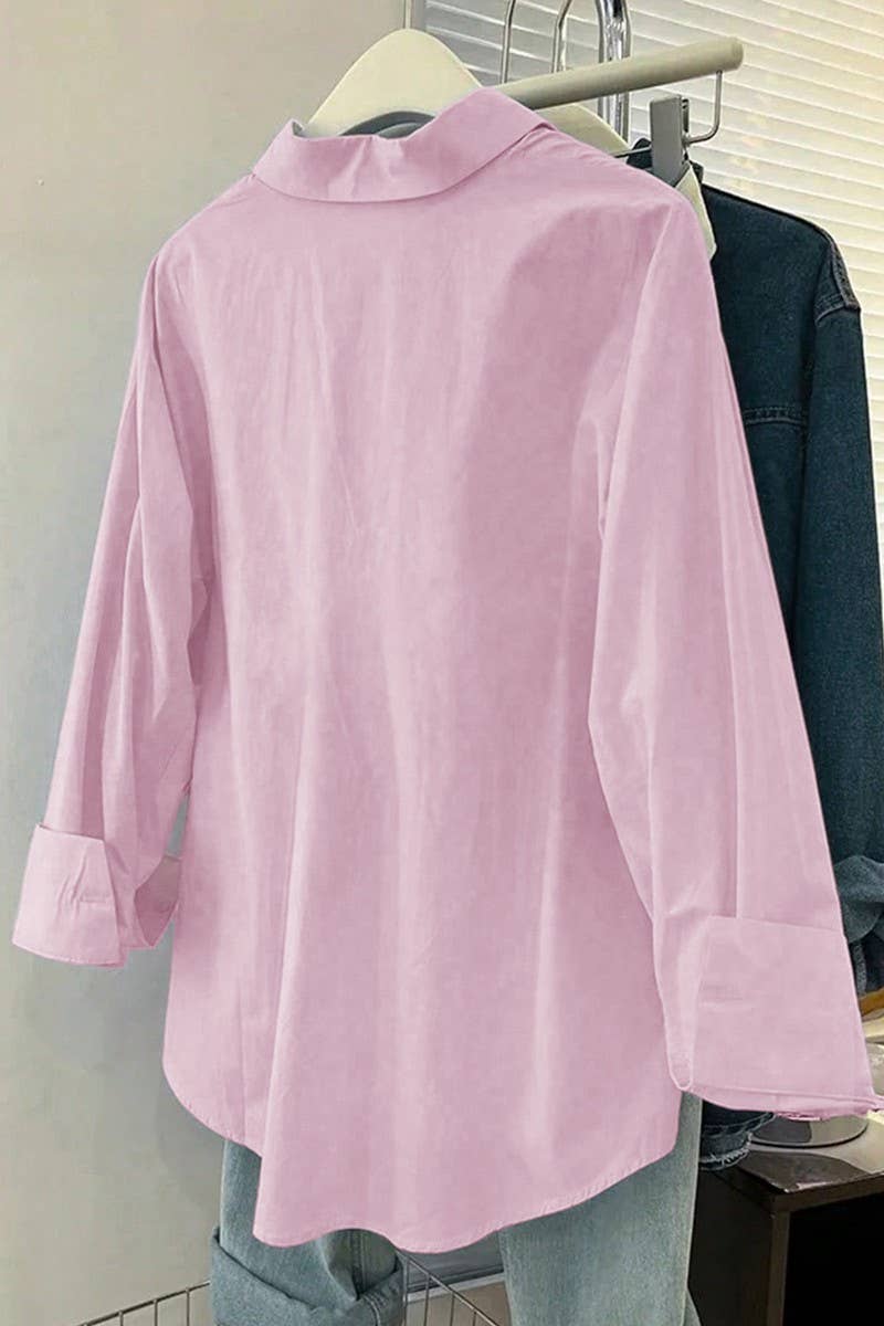 CWTSTL01011_LOOSE-FITTING LONG-SLEEVED BUTTON-DOWN SHIRT