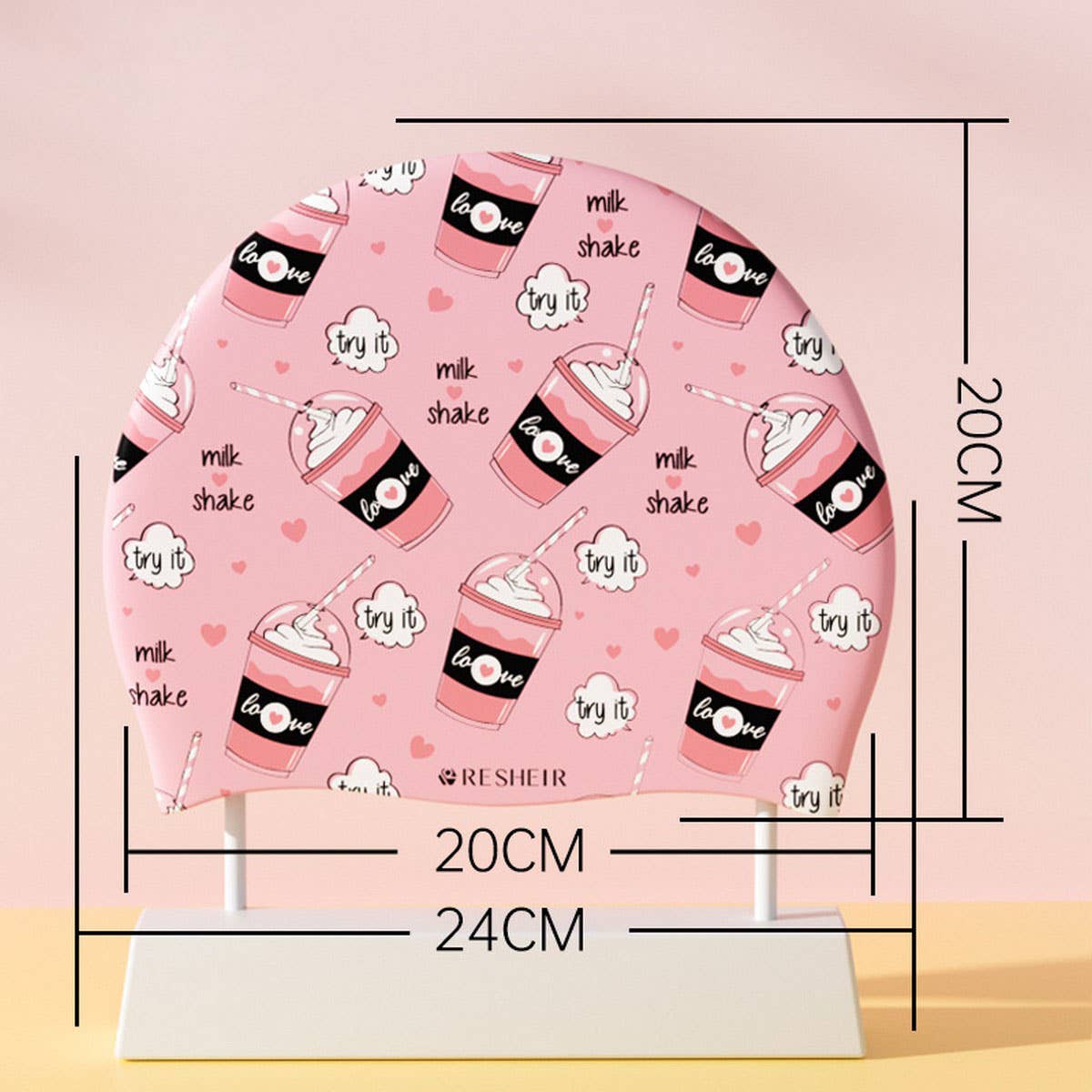 Fashionable Adult Silicone Swim Cap, Waterproof_CWMM6713