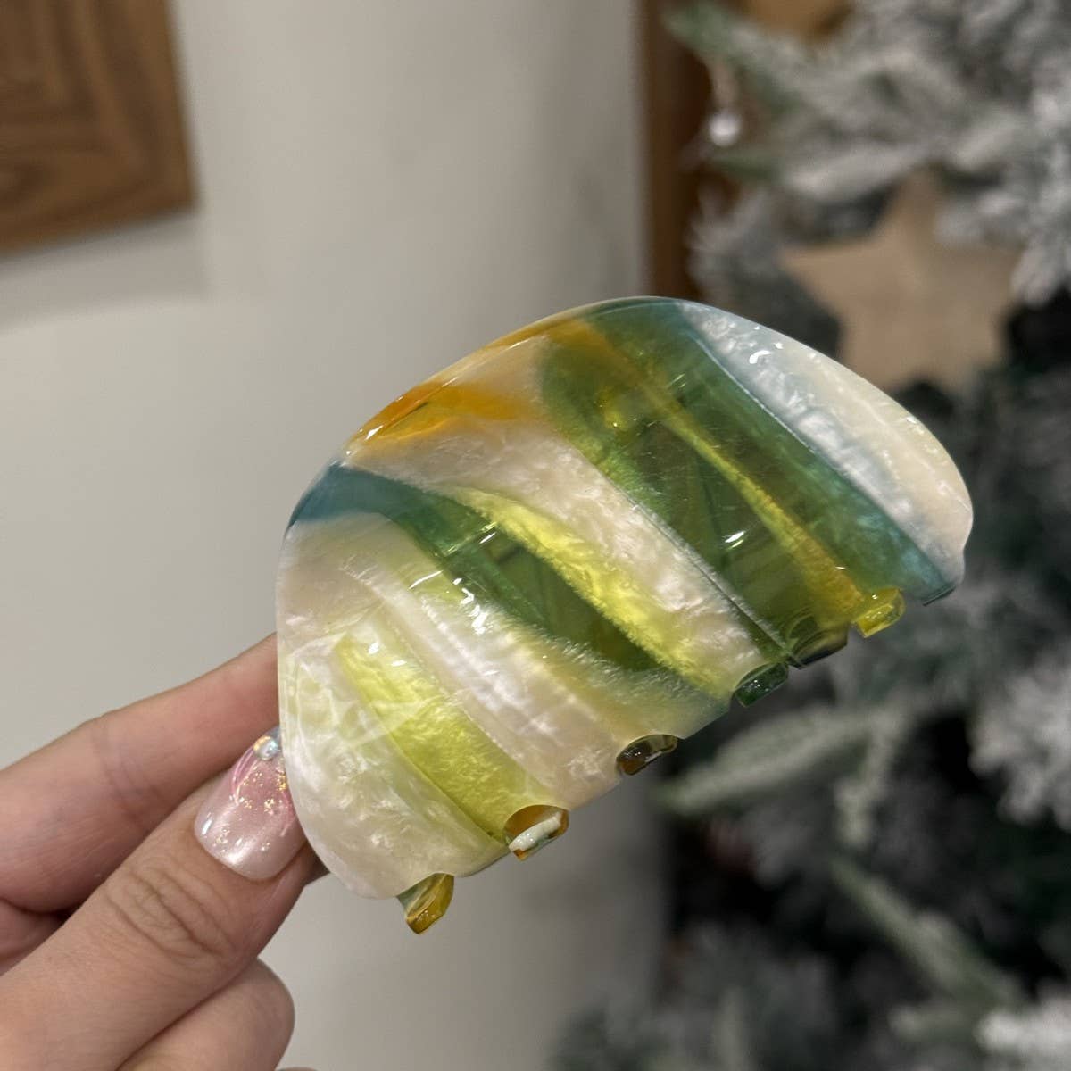 CWAHA4555_NEW LIGHT LUXURY CANDY COLOR SEMI-CIRCULAR HAIRPIN