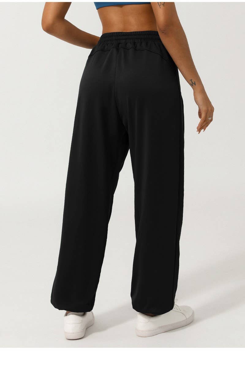 CWBLP1233_SOLID HIGH WAIST DRAWSTRING SWEATPANTS
