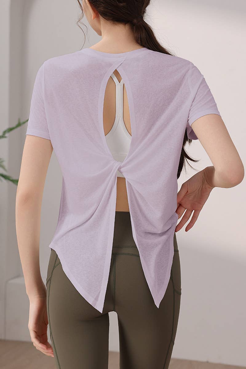 CWTTSL0371_NEW TENCEL SNOWFLAKE BACK SPORTS TOP