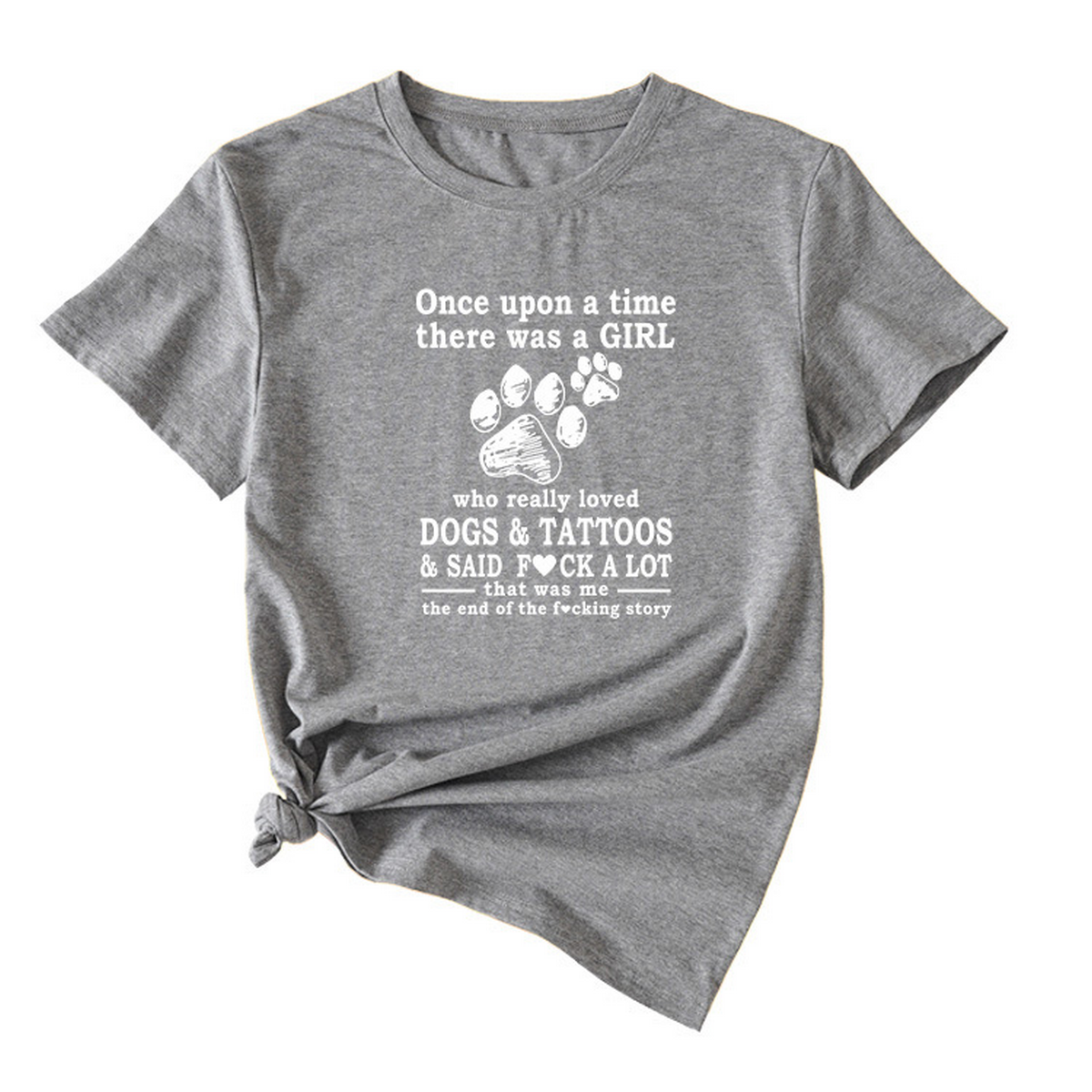 Women's Casual Tee ? Letter Graphic Print