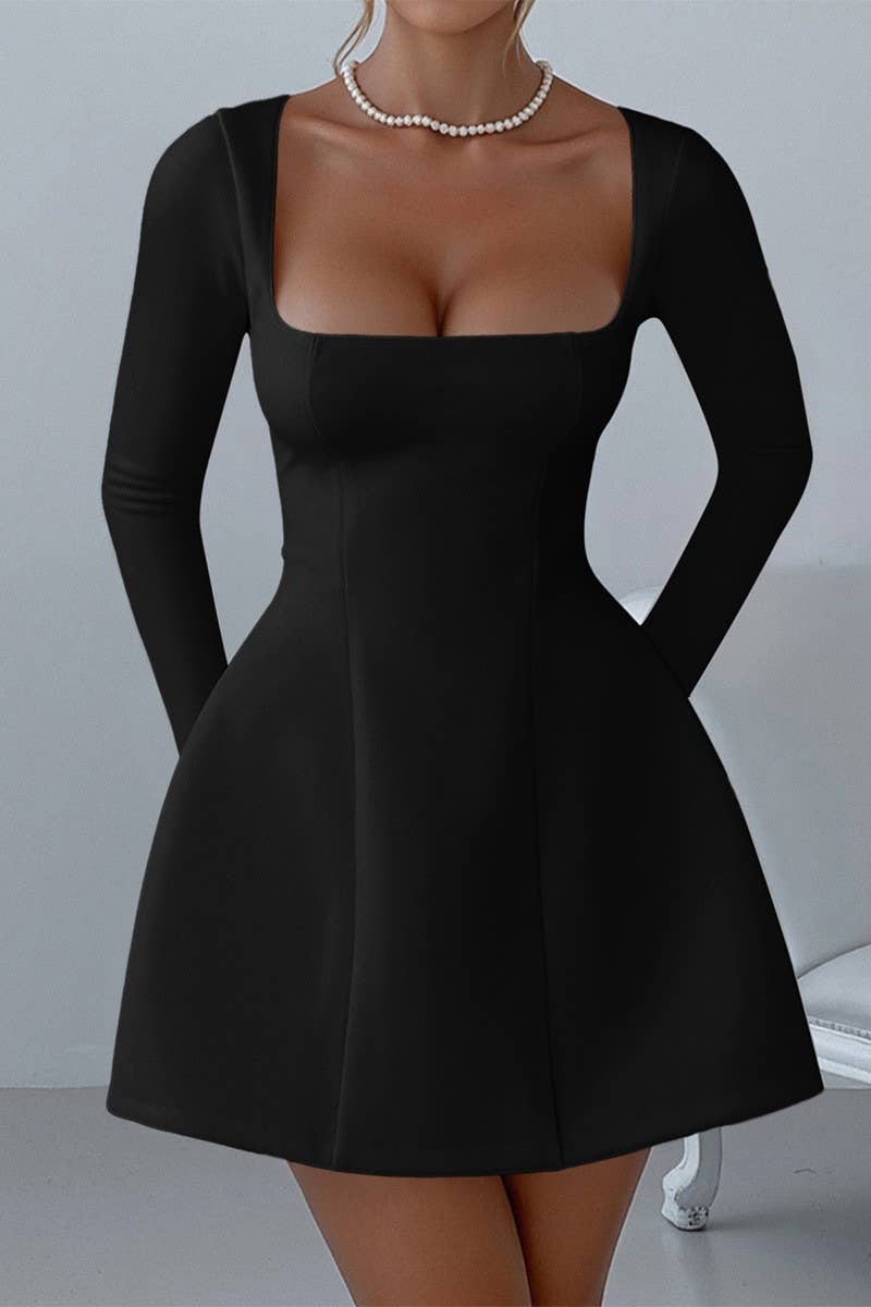 CWDSD10828_ELEGANT LONG SLEEVE COCKTAIL MINI DRESS