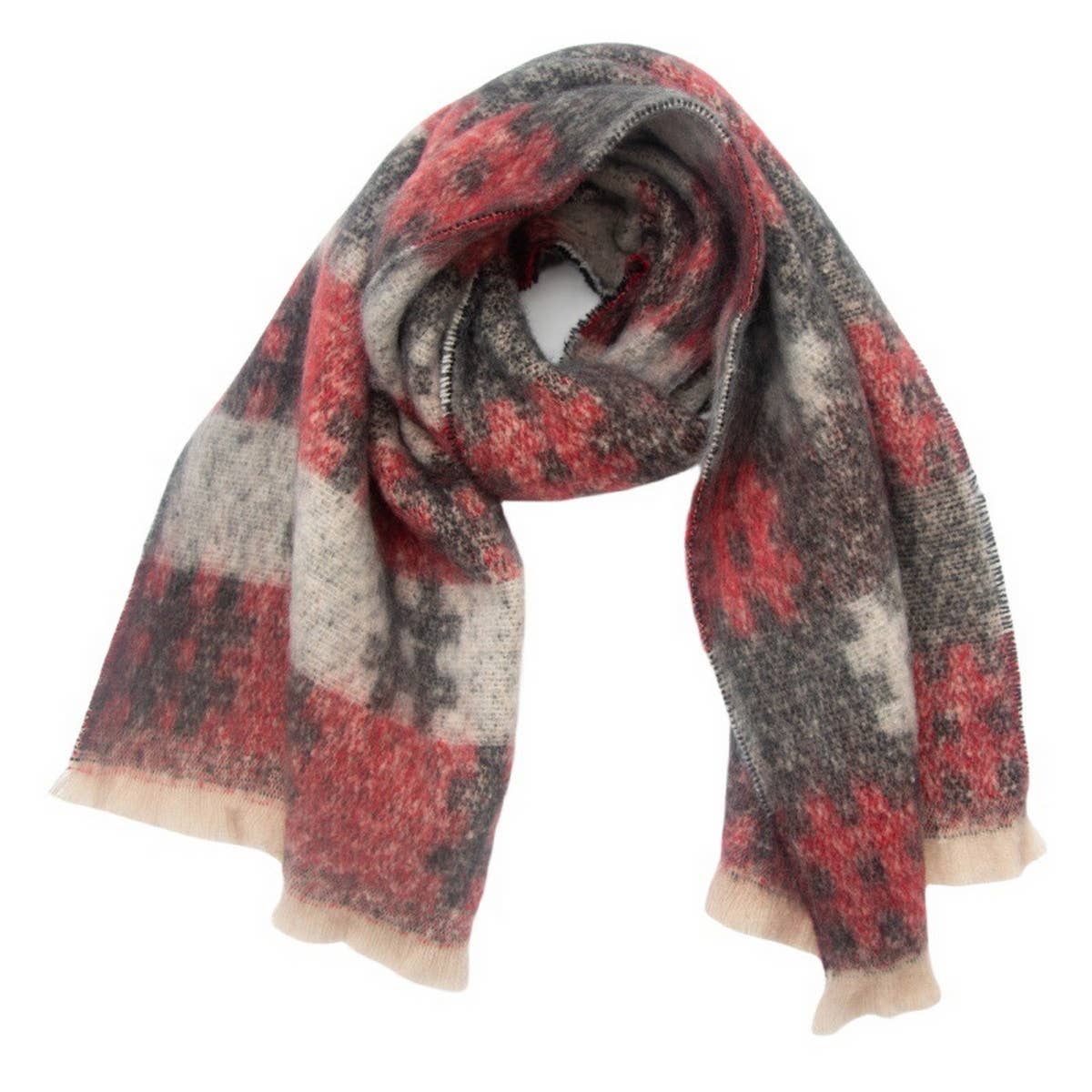 Circle Yarn Jacquard Scarf ? Unisex Winter Wrap