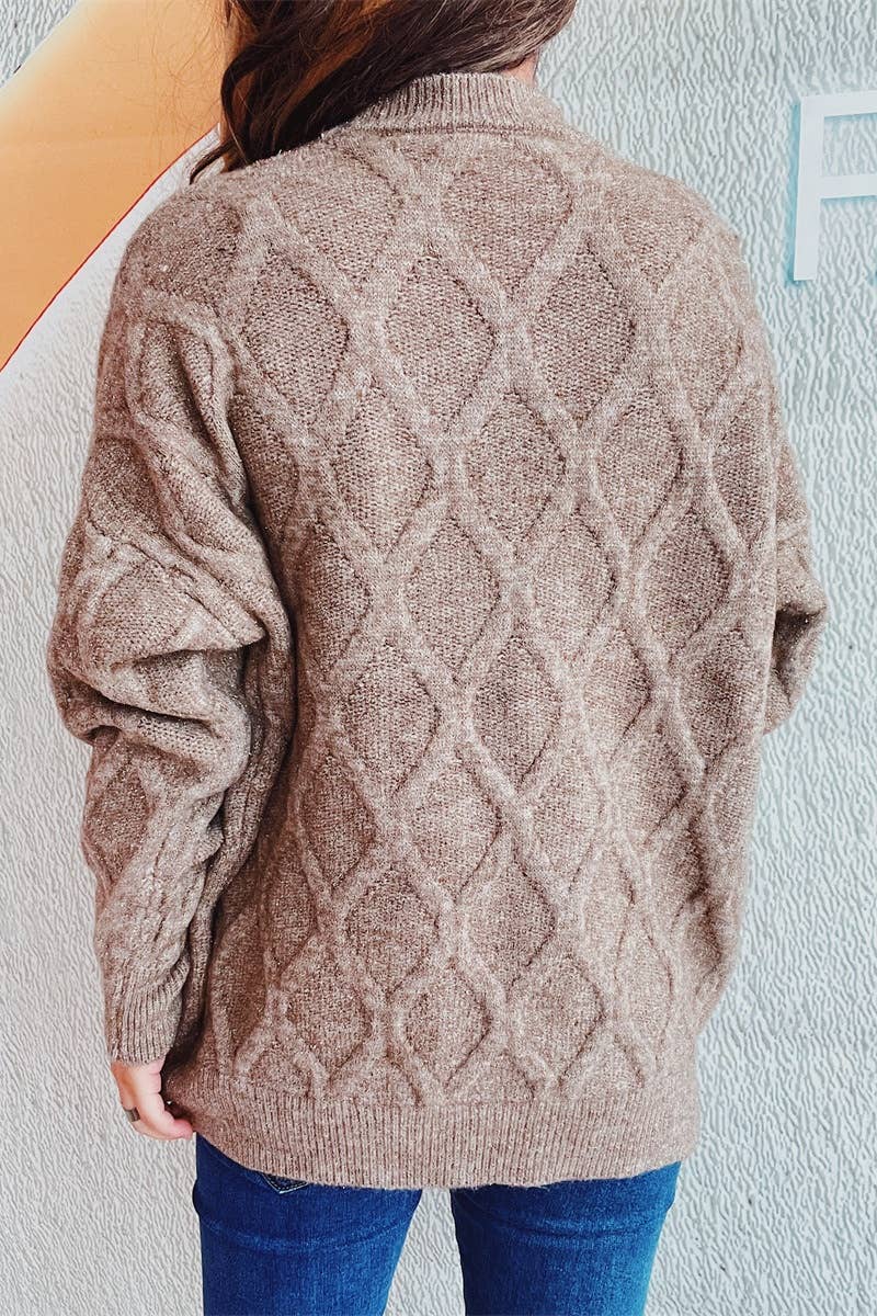 CWOSWL3868_VINTAGE AUTUMN WINTER LONG-SLEEVED GOLD SWEATER