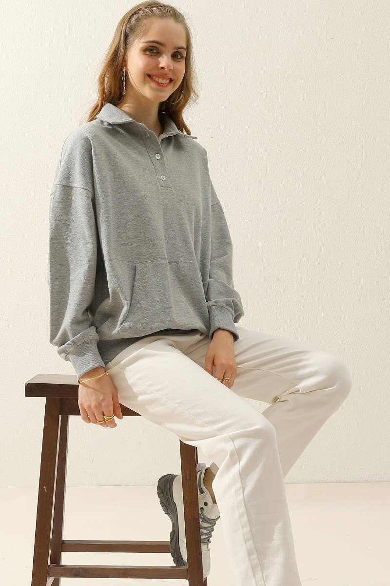 CWOSWL1834_BOTTON COLLAR COTTON PIQUE POLO SHIRTS