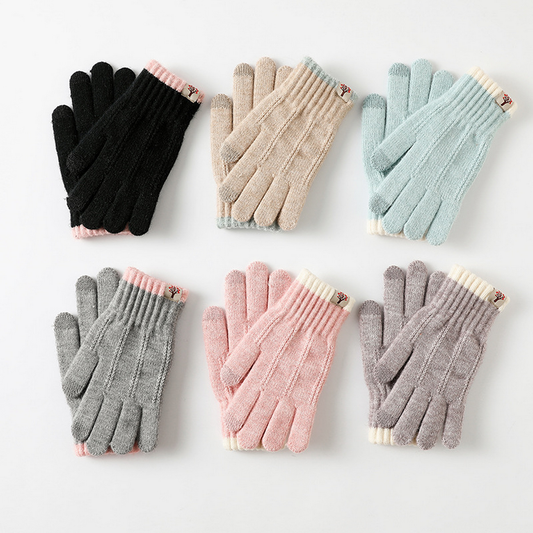 Women?™s Winter Knit Gloves Touchscreen Full Finger_CWAG0523