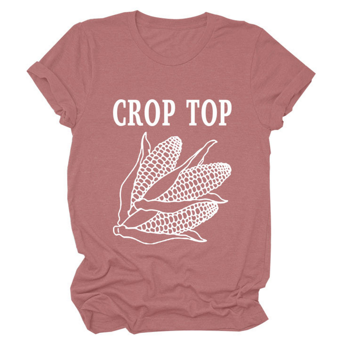 Corn Letter Print Tee ? Women¡¯s Casual T-Shirt